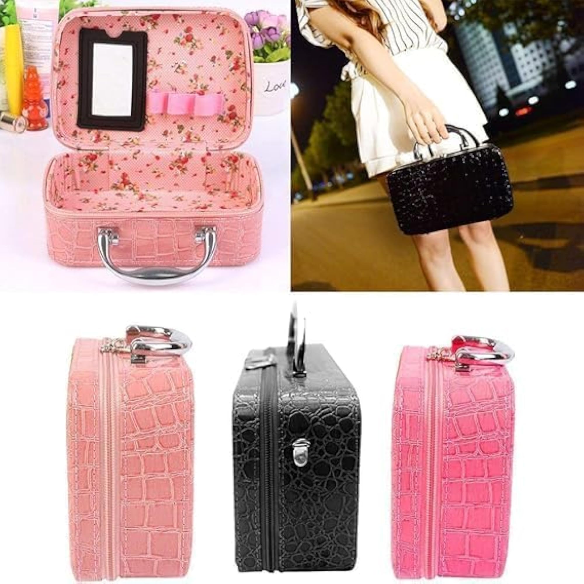 Cosmetic Organizer Storage Suitcase Bag, Gift for Her